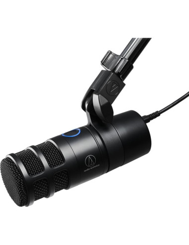 Micrófono Dinámico de Podcast Liquid Audio AT2040 Negro con Filtro POP