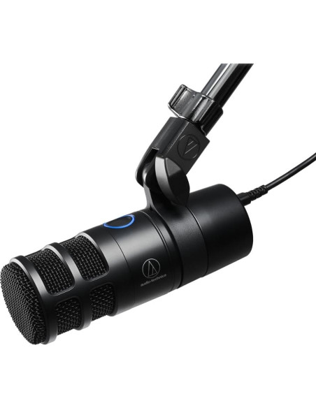 Micrófono Dinámico de Podcast Liquid Audio AT2040 Negro con Filtro POP