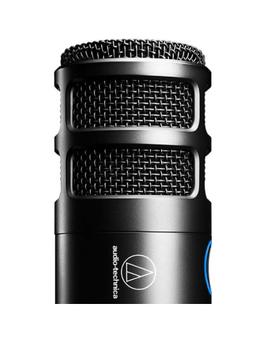 Micrófono Dinámico de Podcast Liquid Audio AT2040 Negro con Filtro POP