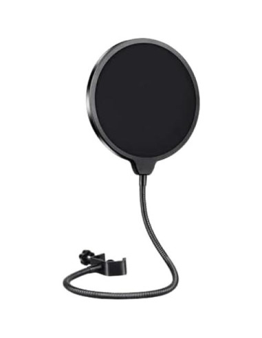 Micrófono Dinámico de Podcast Liquid Audio AT2040 Negro con Filtro POP