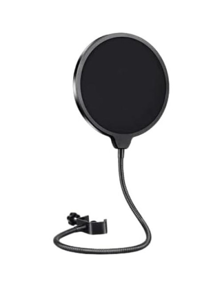 Micrófono Dinámico de Podcast Liquid Audio AT2040 Negro con Filtro POP