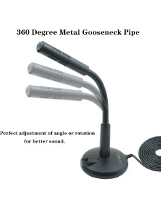 Micrófono USB LANDIBO K050 Omnidireccional 1.45m Plug and Play 2