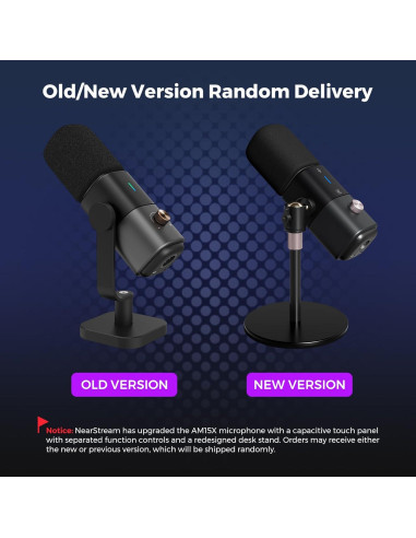 Micrófono Dinámico NearStream AM15X USB/XLR con Soporte