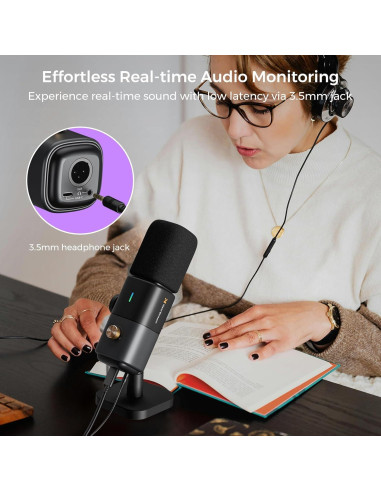 Micrófono Dinámico NearStream AM15X USB/XLR con Soporte