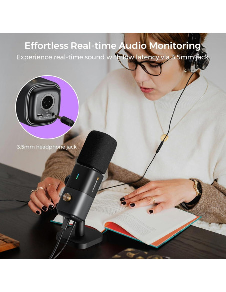 Micrófono Dinámico NearStream AM15X USB/XLR con Soporte