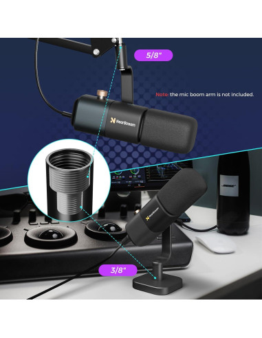 Micrófono Dinámico NearStream AM15X USB/XLR con Soporte