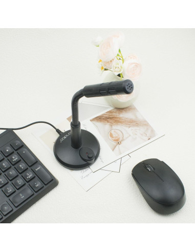 Micrófono USB LANDIBO K050 Omnidireccional 1.45m Plug and Play