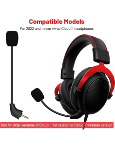 Micrófono de Reemplazo Arzweyk para HyperX Cloud II 16.5cm 2