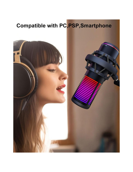 Micrófono USB HITOZON MK-02P para Gaming y Streaming