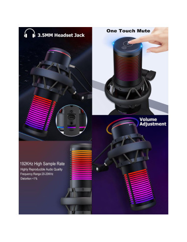 Micrófono USB HITOZON MK-02P para Gaming y Streaming