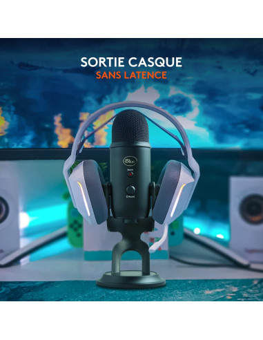 Micrófono USB Blue Yeti Blackout Renovado - 3 Cápsulas