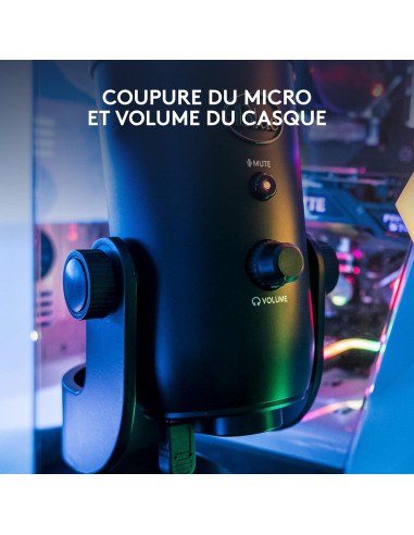 Micrófono USB Blue Yeti Blackout Renovado - 3 Cápsulas