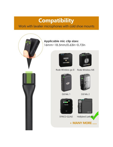 Adaptador de Micrófono de Entrevista YOUSHARES para Rode y DJI