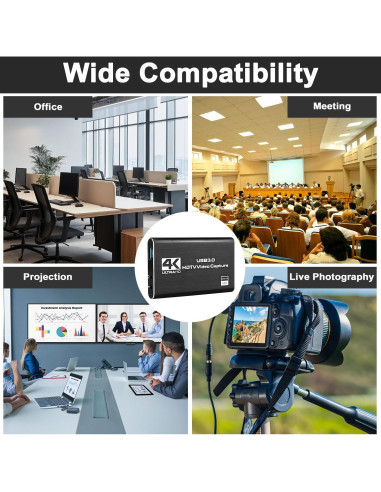 Tarjeta de Captura HDMI 4K CLLGrocery USB 3.0 Full HD 1080P