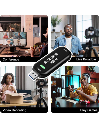 Tarjeta de Captura DigitPro U180-2 4K para Streaming 1080p