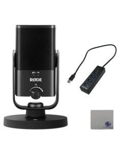Micrófono USB Rode NT-USB Mini con Hub 4 Puertos USB 3.0