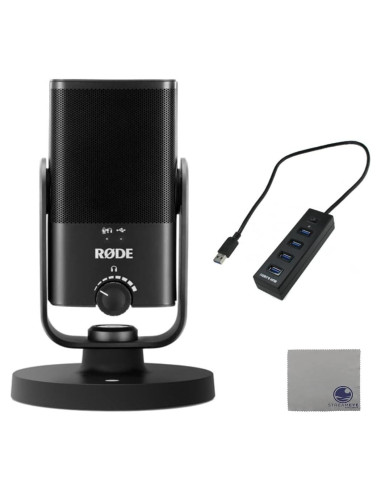 Micrófono USB Rode NT-USB Mini con Hub 4 Puertos USB 3.0