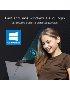 Cámara Web ELECOM UCAM-CF20FBBK Full HD 1080P USB 2