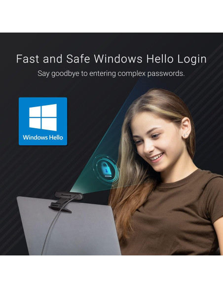 Cámara Web ELECOM UCAM-CF20FBBK Full HD 1080P USB