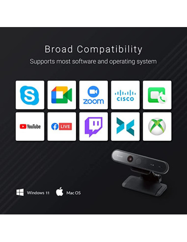 Cámara Web ELECOM UCAM-CF20FBBK Full HD 1080P USB