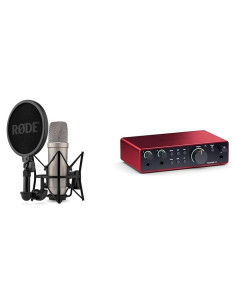 Micrófono de condensador Rode NT1 5ta Gen + Interfaz Focusrite Scarlett 2i2
