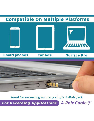 Micrófono de Cuello de Ganso ECS WordSentry 3.5mm para PC y Smartphones