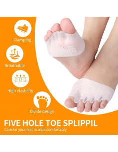 Separadores de Dedos de Silicona Hyggear - 4 Pares Unisex 2