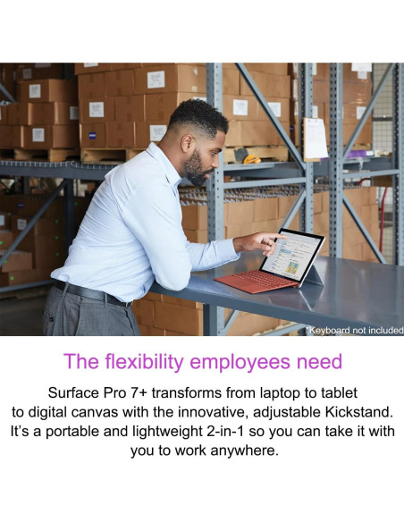 Microsoft Surface Pro 7+ 2 en 1 Laptop 12.3" 1TB SSD Intel i5