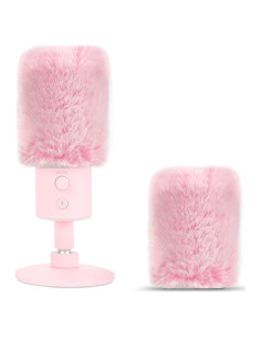 Funda de Piel de Viento Geekria Rosa para Micrófonos Razer