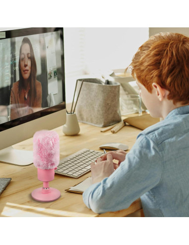 Funda de Piel de Viento Geekria Rosa para Micrófonos Razer