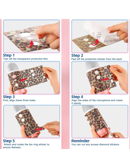 Cubierta de micrófono peluda ZealSound + pegatina diamante