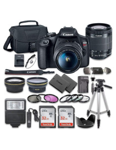 Cámara DSLR Canon EOS Rebel T7 24.1MP + Lente 18-55mm + Accesorios