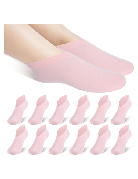 3 Pares Calcetines Hidratantes de Algodón para Pies - Rosa