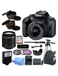 Cámara DSLR Canon EOS 4000D + Lente 18-55mm + Accesorios