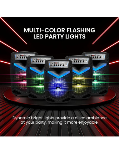 Altavoz PA Bluetooth Pyle PPHP1042B 600W 10" Recargable