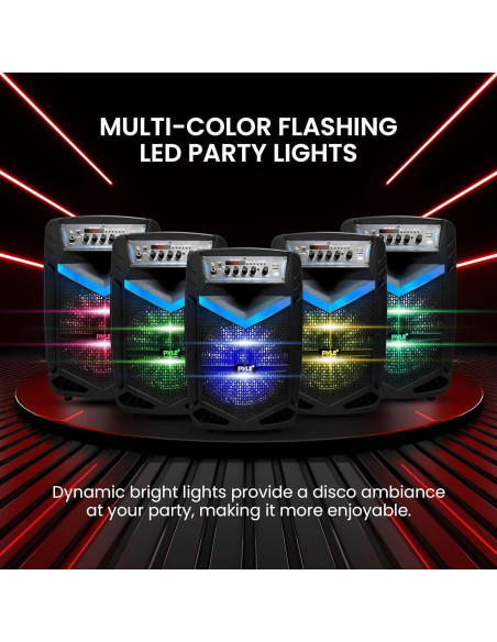 Altavoz PA Bluetooth Pyle PPHP1042B 600W 10" Recargable