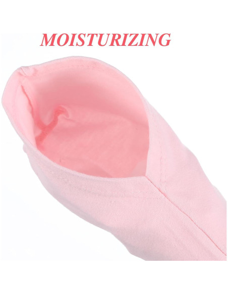 3 Pares Calcetines Hidratantes de Algodón para Pies - Rosa