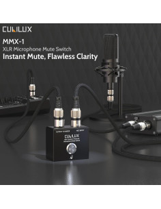 Interruptor de Silencio XLR Cubilux MMX-1 con LED y Montaje 2