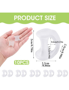 Separadores de Dedos del Pie Duoxiate 10 Pcs Gel Transparente 2