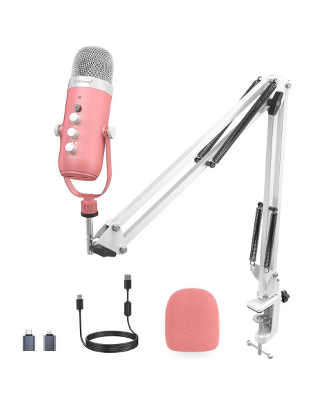 Micrófono USB para Juegos ZealSound K66P-S con Cubierta Peluda