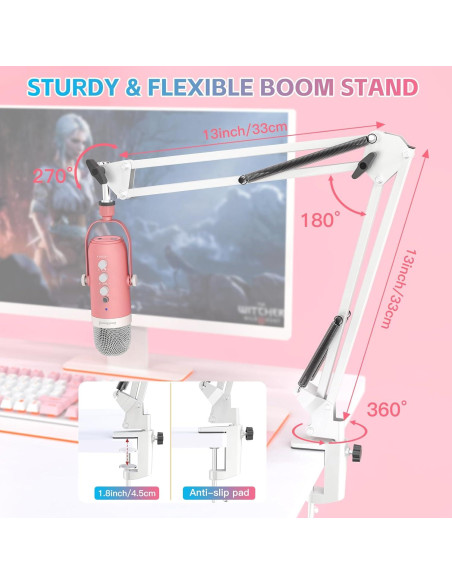 Micrófono USB para Juegos ZealSound K66P-S con Cubierta Peluda