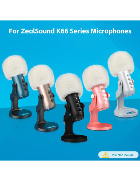 Micrófono USB para Juegos ZealSound K66P-S con Cubierta Peluda