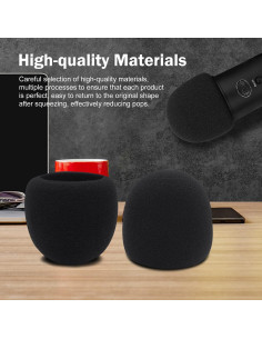 Funda de espuma para micrófono Blue Yeti - 2 Pcs, 6.35 cm 2