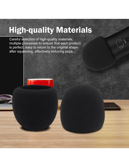 Funda de espuma para micrófono Blue Yeti - 2 Pcs, 6.35 cm