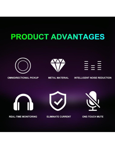 Micrófono de Juego G-06 Doslnlya con Cancelación de Ruido