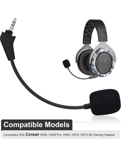 Micrófono de Reemplazo Xivip para Auriculares Corsair HS50/HS60/HS70 2