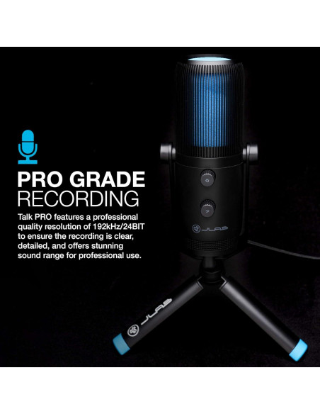 Micrófono USB JLab Talk Pro Cardioide Estéreo 192kHz
