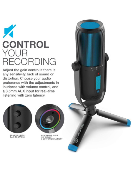 Micrófono USB JLab Talk Pro Cardioide Estéreo 192kHz