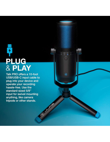 Micrófono USB JLab Talk Pro Cardioide Estéreo 192kHz