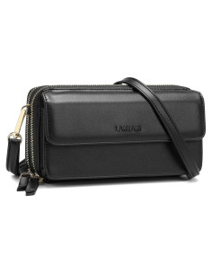 Billetera de hombro Lanyani RFID de cuero vegano para mujer